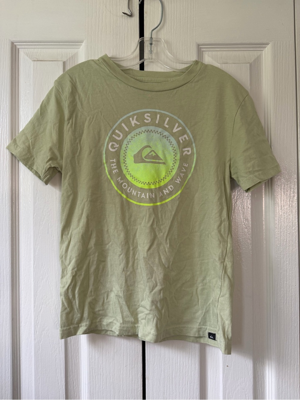 Quiksilver Light Green Tee with Neon Logo